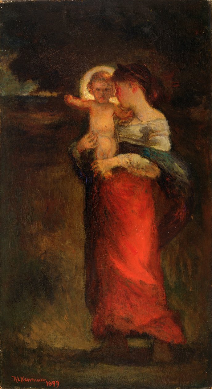 Madonna e criança, 1897 de Robert Loftin Newman