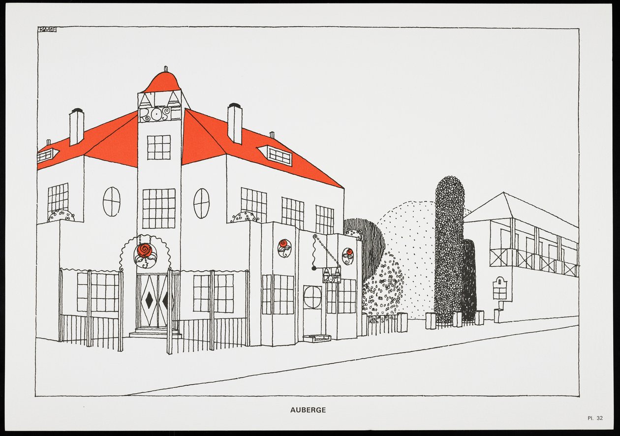 Inn, de A Modern Cite, Desenhos de Rob Mallet-Stevens Architect, 1987 (publicado) de Robert Mallet Stevens