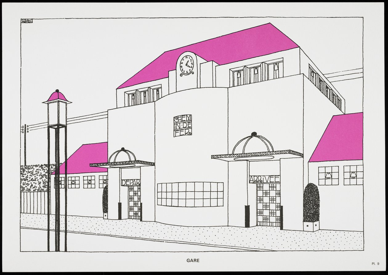 Station, de A Modern Cite, Desenhos de Rob Mallet-Stevens Architect, 1987 (publicado) de Robert Mallet Stevens