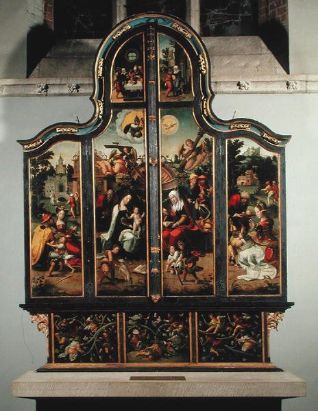 Órgão, c.1540 (com as portas fechadas) de Robert Moreau