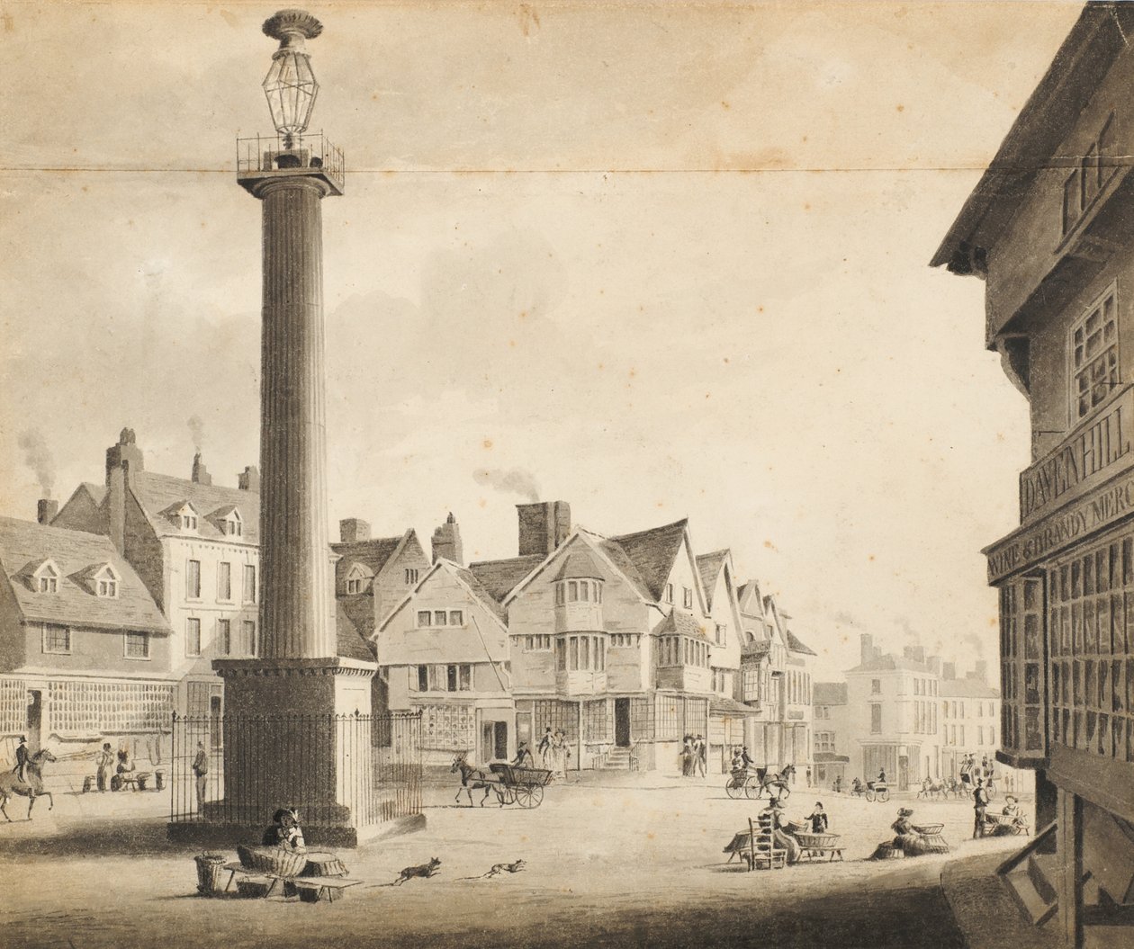 Vista da Praça da Rainha, 1817 de Robert Noyes