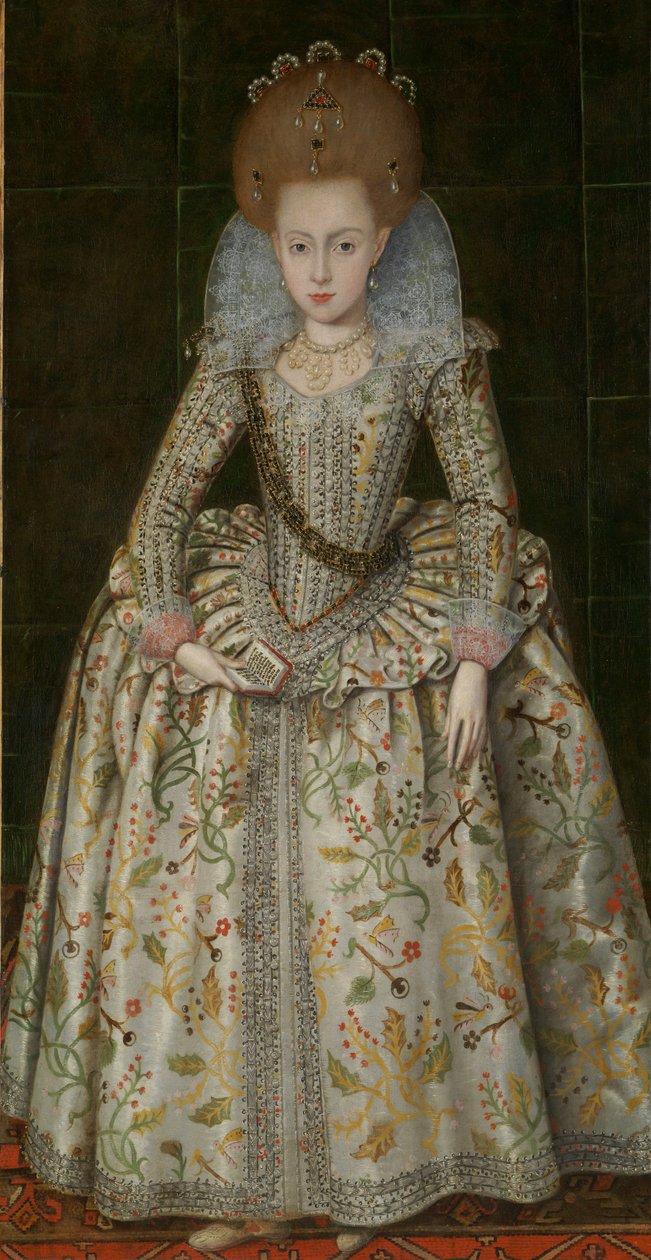 Princesa Isabel (1596–1662), mais tarde rainha da Boêmia, c.1606 de Robert Peake