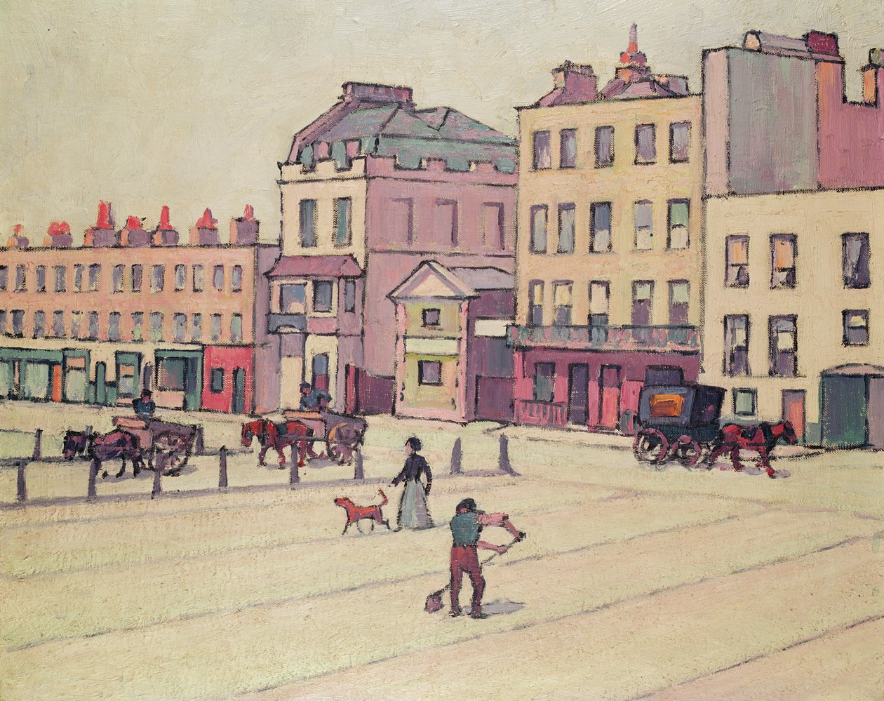 Mercado de Cumberland (giz e lavagem) de Robert Polhill Bevan