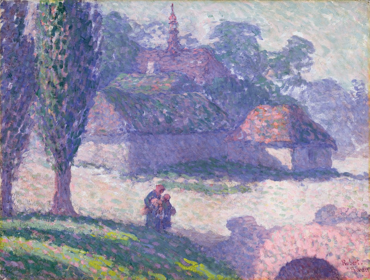 Mydlow Village, Polônia, 1907 de Robert Polhill Bevan