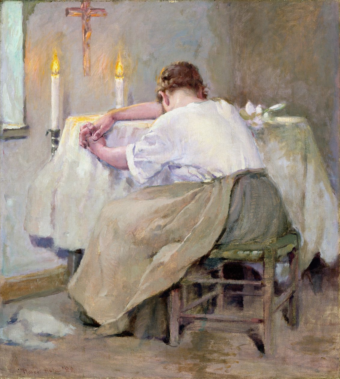 Seu primeiro nascido ou, morte do primeiro nascido, 1888 de Robert Payton Reid