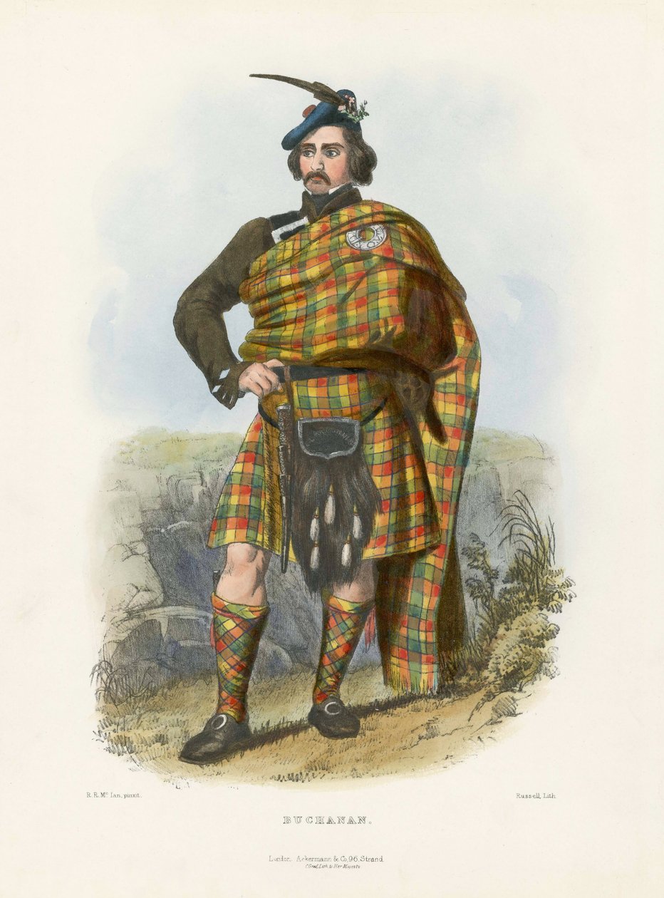 Buchanan, do The Clans das Terras Altas da Escócia, pub.1845 de Robert Ronald McIan