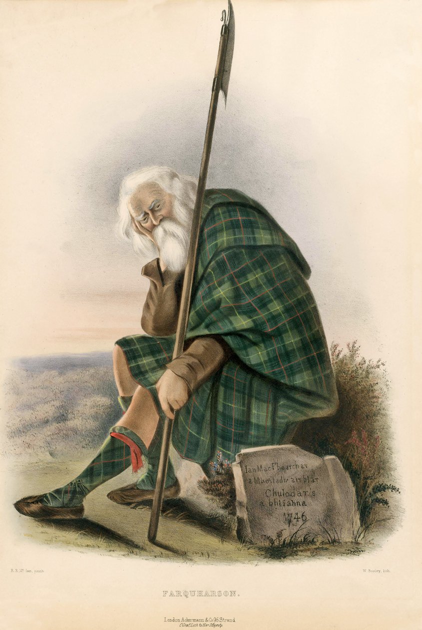 Farquharson, de The Clans of the Highlands escocesas, pub.1845 de Robert Ronald McIan