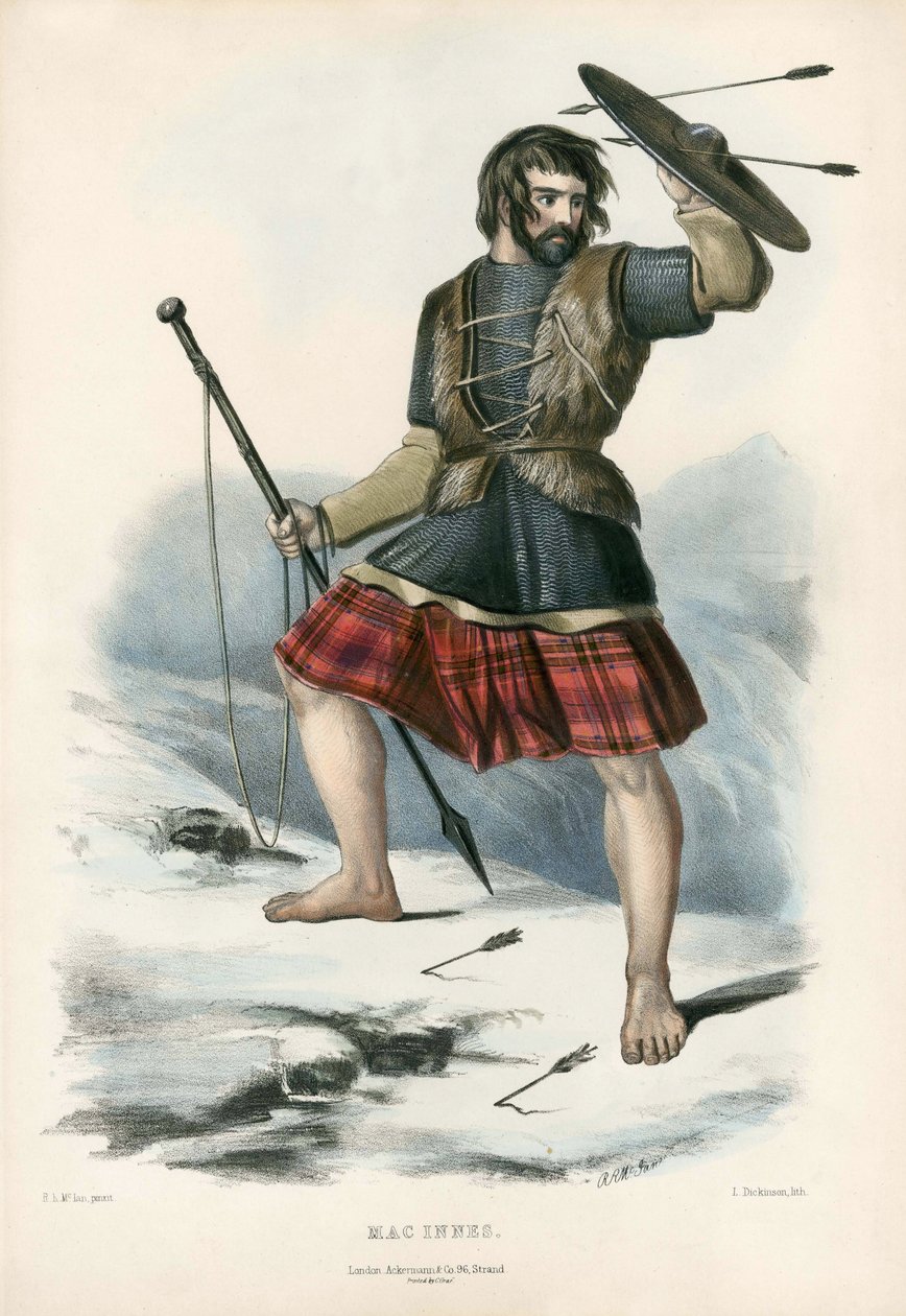 Mac Innes, dos clãs das terras altas escocesas, pub.1845 de Robert Ronald McIan