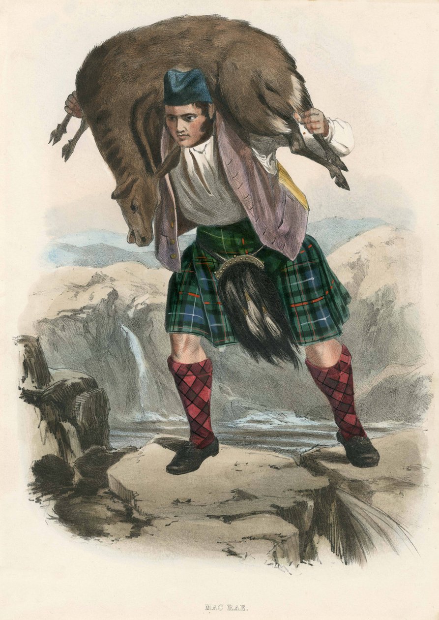 Mac Rae, dos clãs das terras altas escocesas, pub.1845 de Robert Ronald McIan