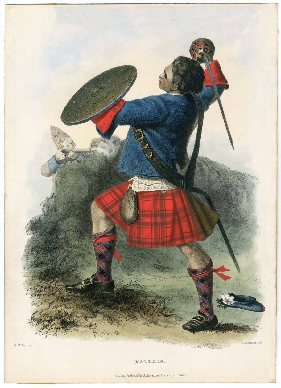 Macbain, dos clãs das terras altas escocesas, pub.1845 de Robert Ronald McIan