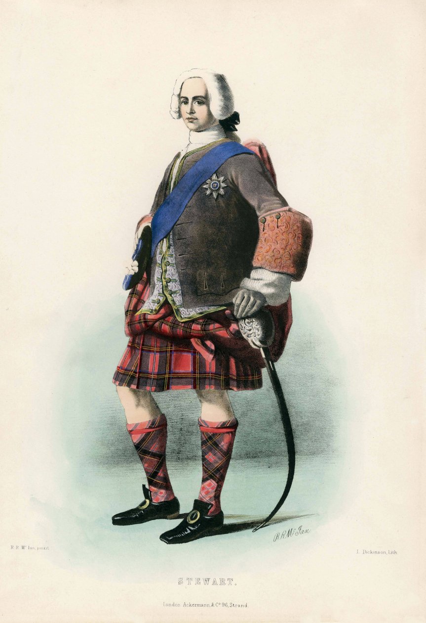 Stewart, de The Clans of the Highlands escocesas, pub.1845 de Robert Ronald McIan