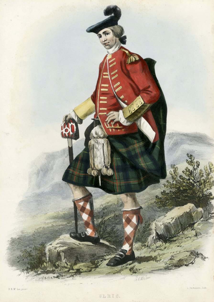 Ulric, dos clãs das montanhas escocesas, pub.1845 de Robert Ronald McIan