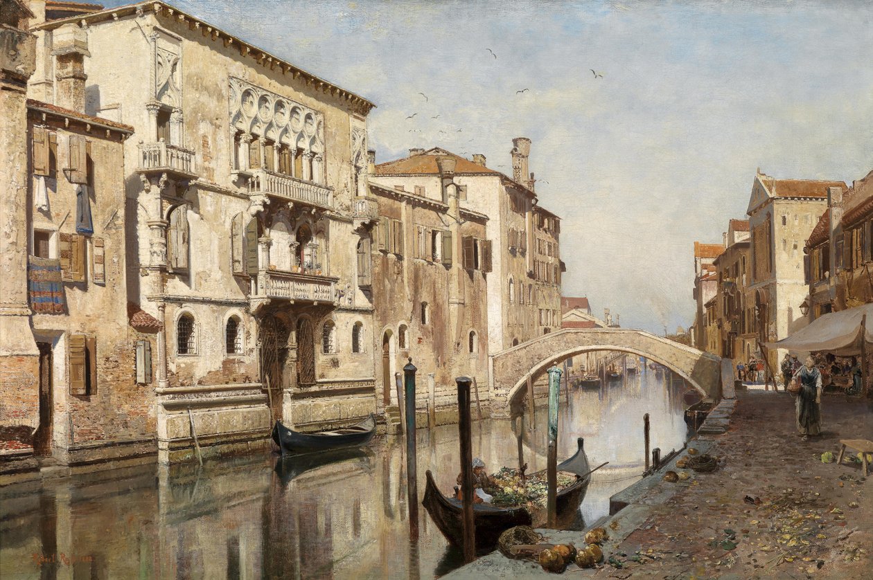 Vista, de, a, palazzo del cammello, em, veneza de Robert Russ