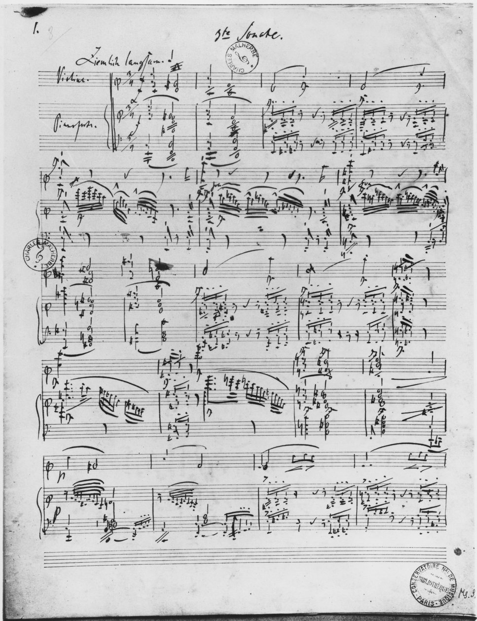Terceira Sonata para piano e violino de Robert Schumann