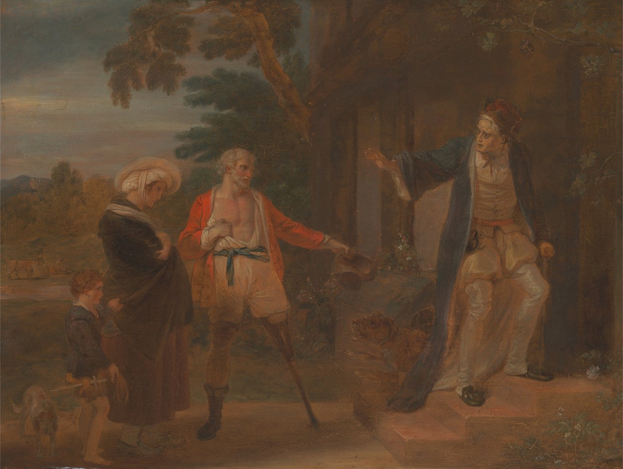 As sete idades do homem - O Pantaloon, como você gosta, II, vii de Robert Smirke