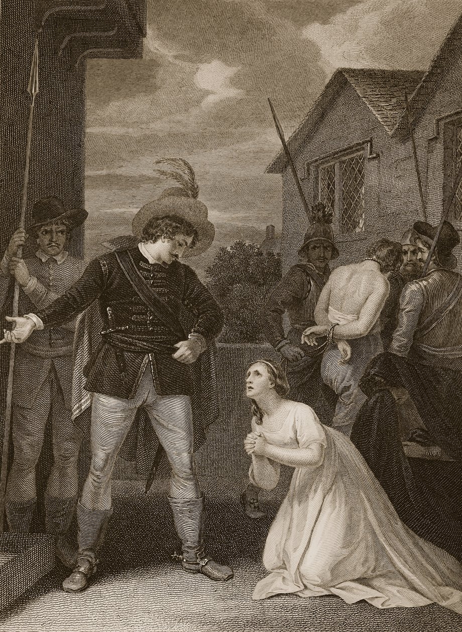 A traição do coronel Kirke, 1685, gravada por A. Smith, ilustração de David Hume "A História da Inglaterra", pub. por R. Bowyer, Londres, 1812 de Robert Smirke