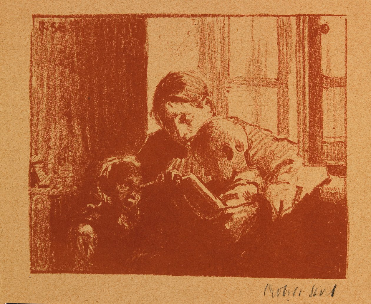 Mãe e filhos de Robert Sterl