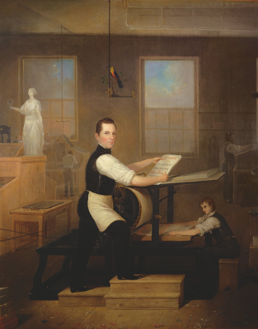 Howell Evans e sua gráfica, 1844 de Robert Street