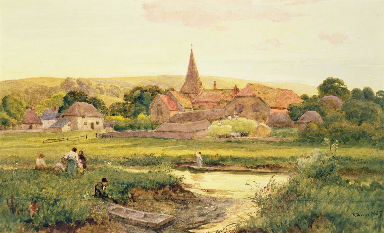Haytime, Bury Village (wc) de Robert Thorne Waite