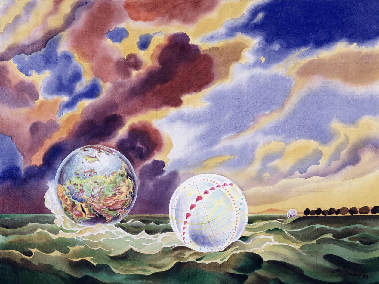 Dream Worlds, 1983 (liquitex sobre tela) de Robert Tyndall