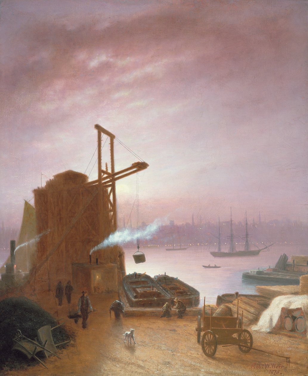 O rio Hudson de Hoboken, 1878 de Robert Walter Weir