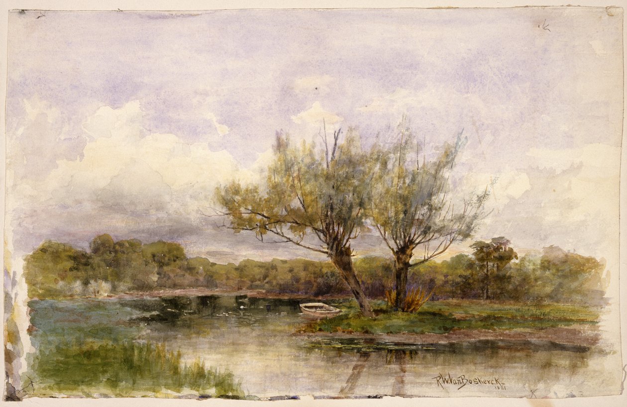 Paisagem, 1881 (wc e grafite sobre papel) de Robert Ward van Boskerck