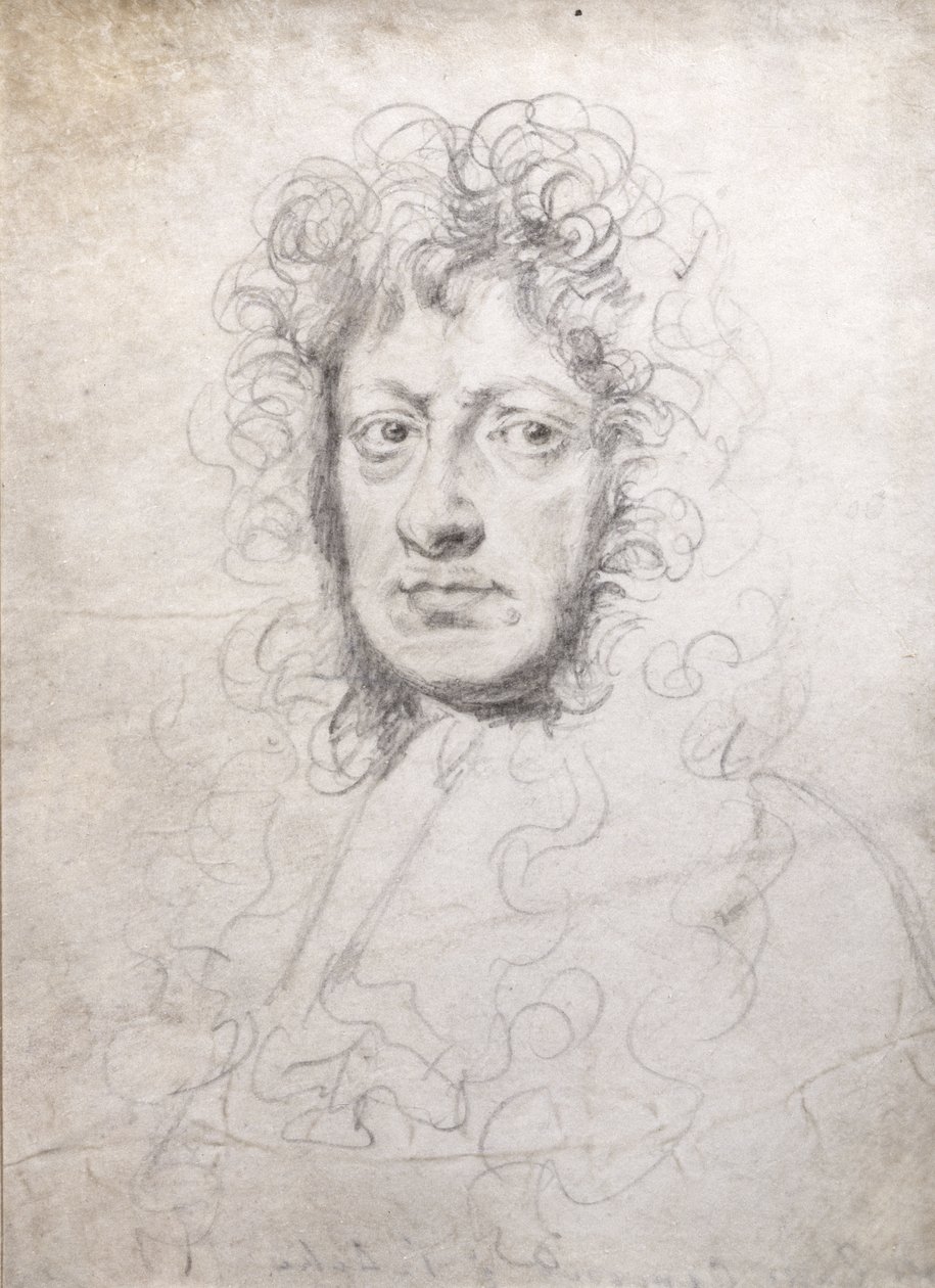 Retrato de James II (1633-1701) (lápis sobre velino) de Robert White