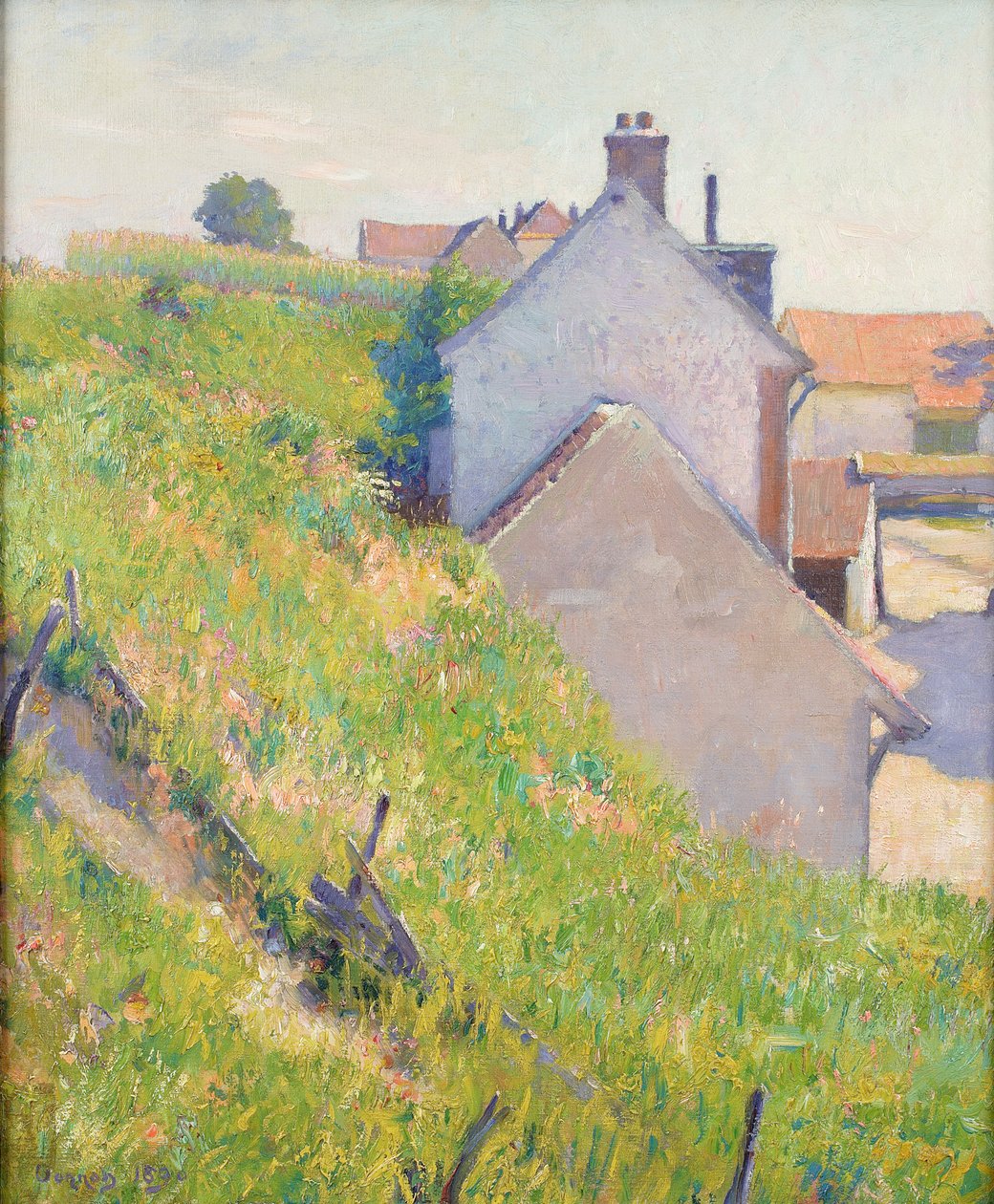 Uma encosta ensolarada, 1890 de Robert William Vonnoh
