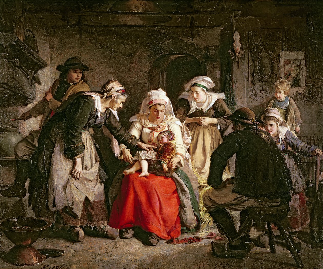 Uma feiticeira bretã, 1872 de Robert Wylie