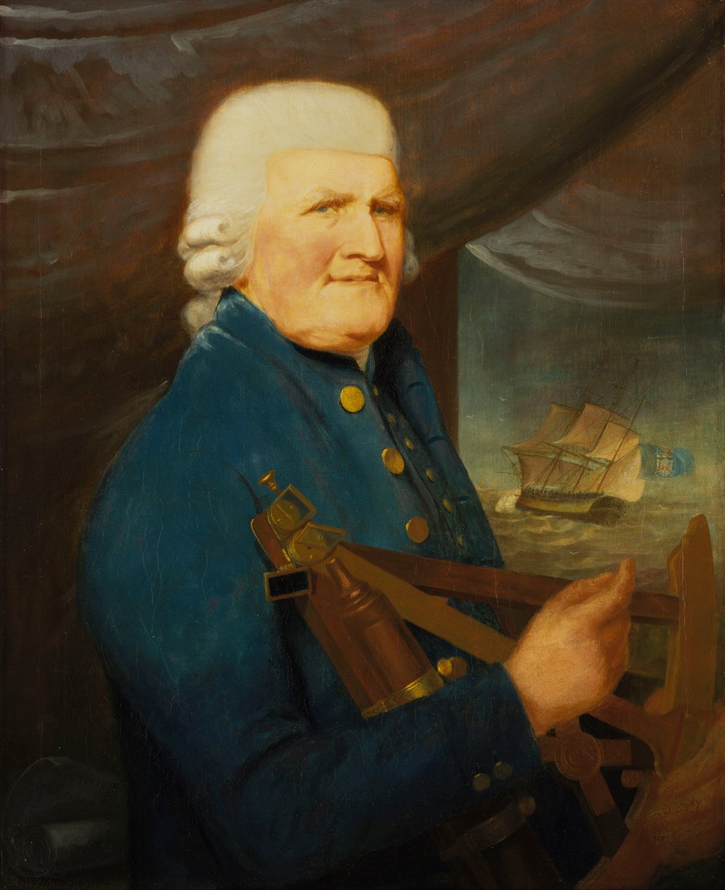 Retrato de um capitão da marinha mercante de Robert (attr.to) Willoughby