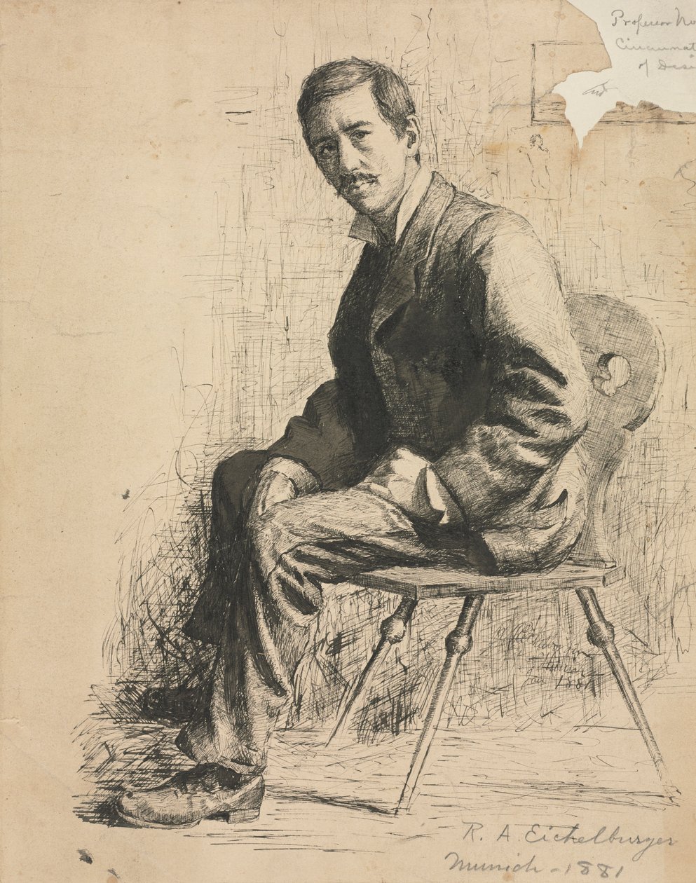 Esboço do Professor Mowotny, 1881. de Robert A. Eichelberger