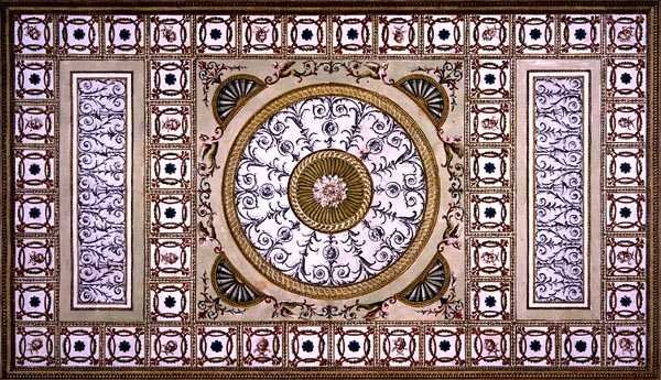 Projeto para o teto da biblioteca da Osterley House, a sede de Robert Child Esq. de Robert Adam