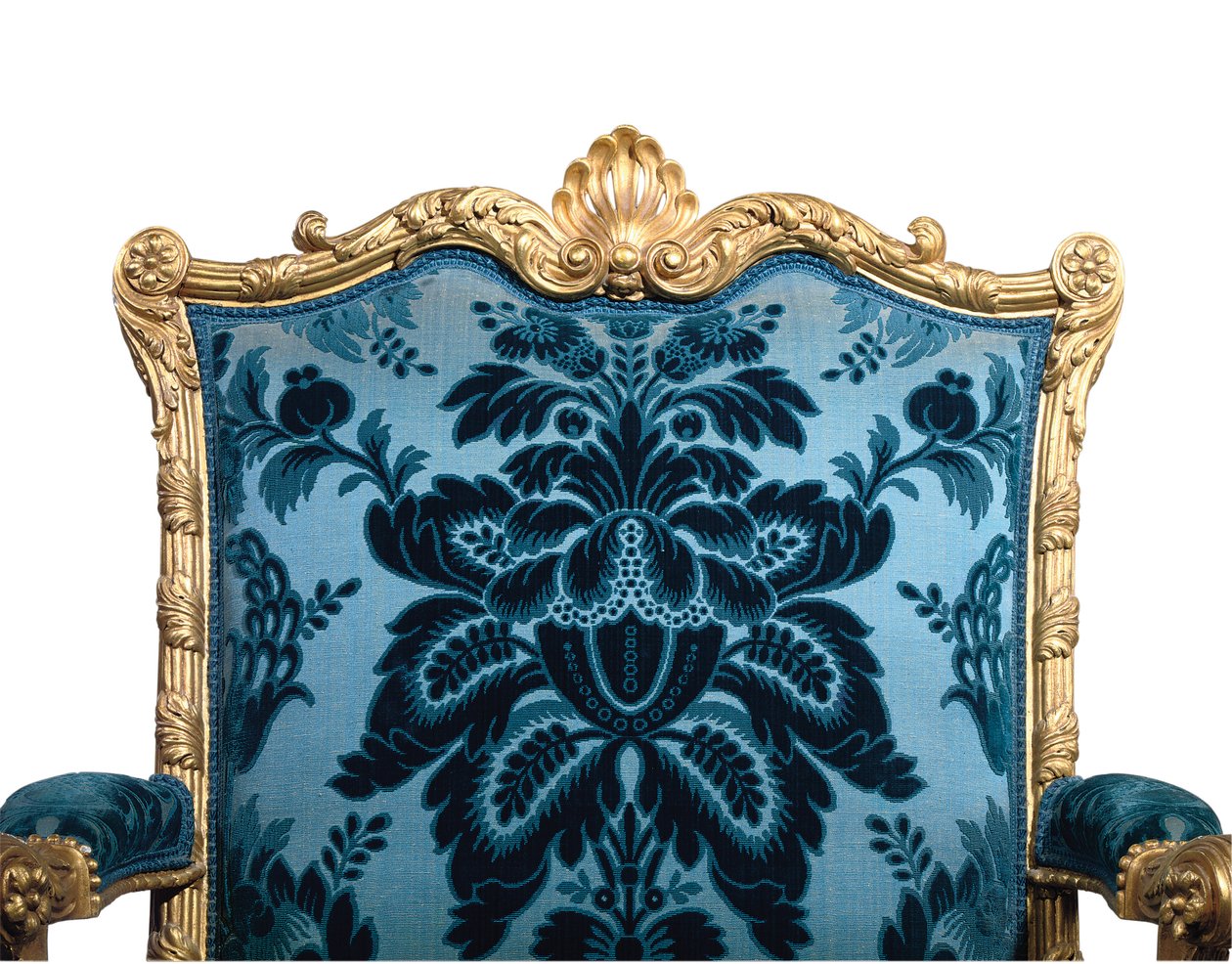 Um de um par de poltronas giltwood George III de Robert Adam