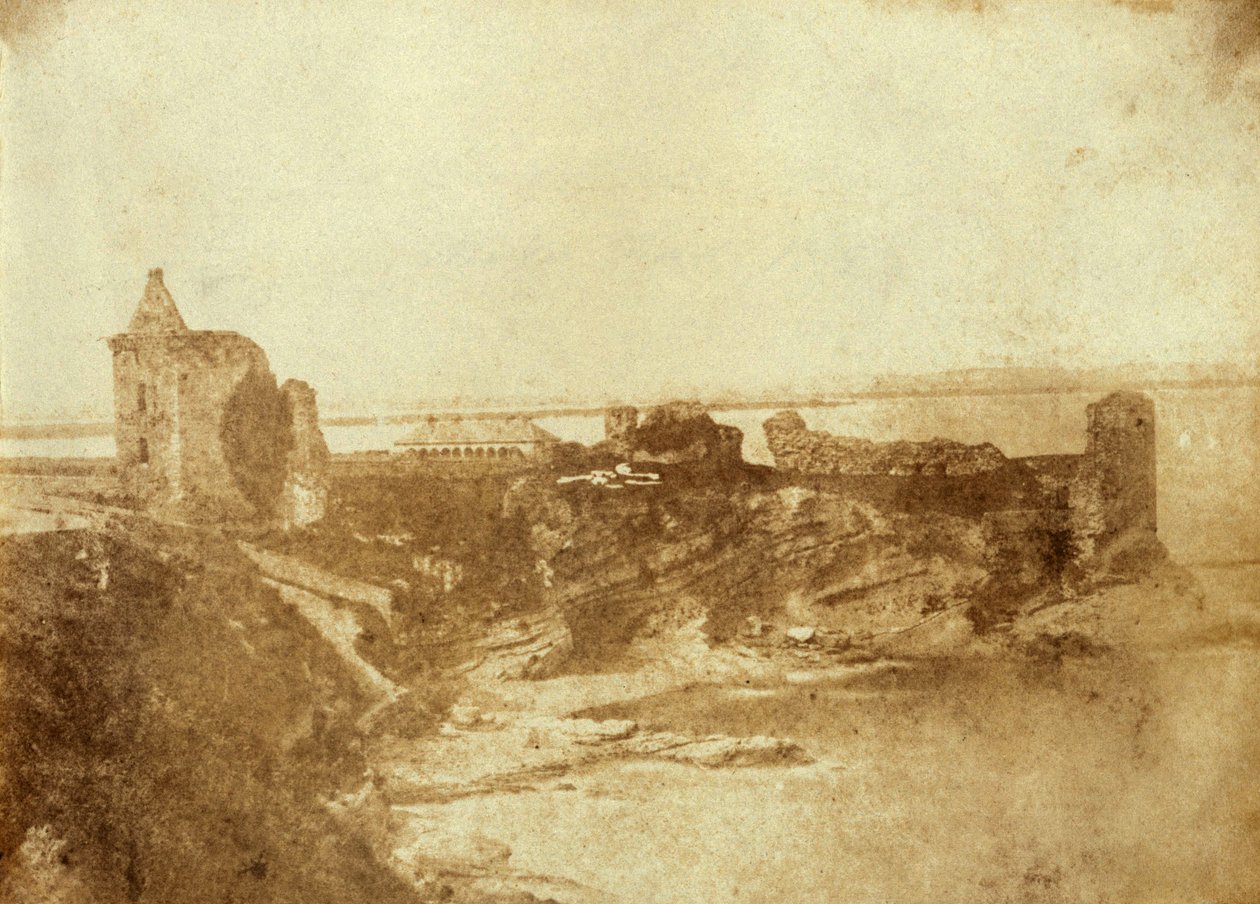 Impressão do Castelo de Santo André em Fife, Escócia. Do J. Paul Getty Museum de Robert Adamson