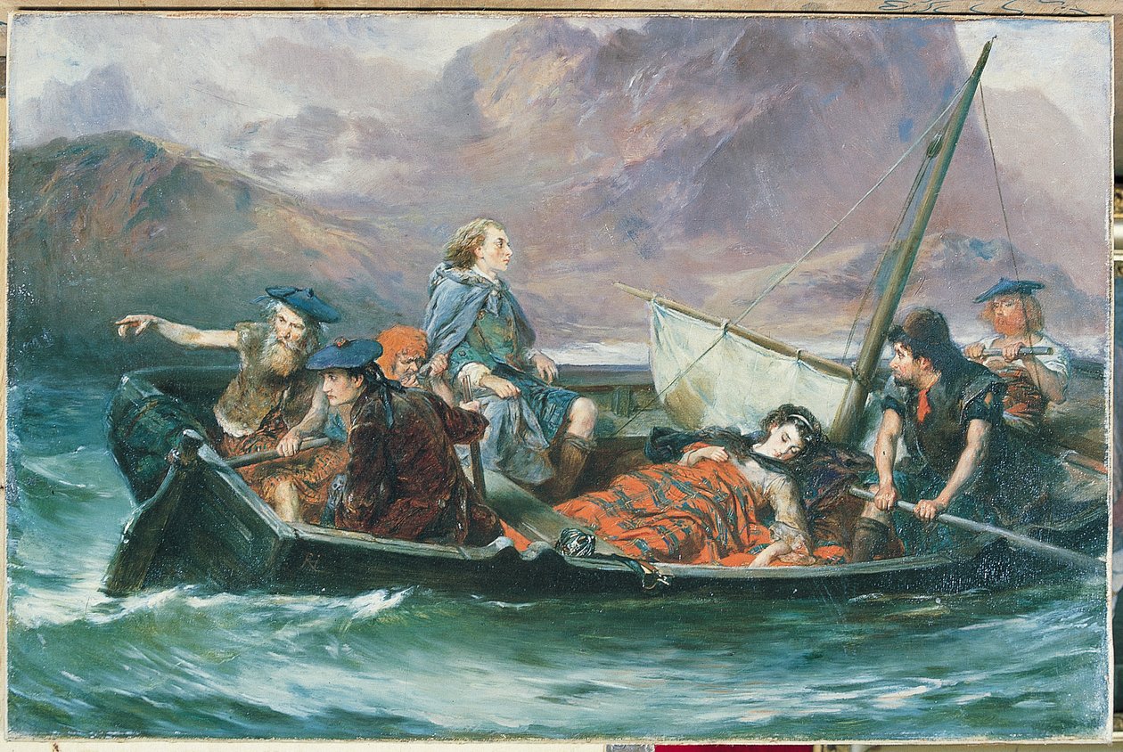 Durante a Vagueia de Charles Edward Stuart (óleo sobre tela) de Robert Alexander Hillingford