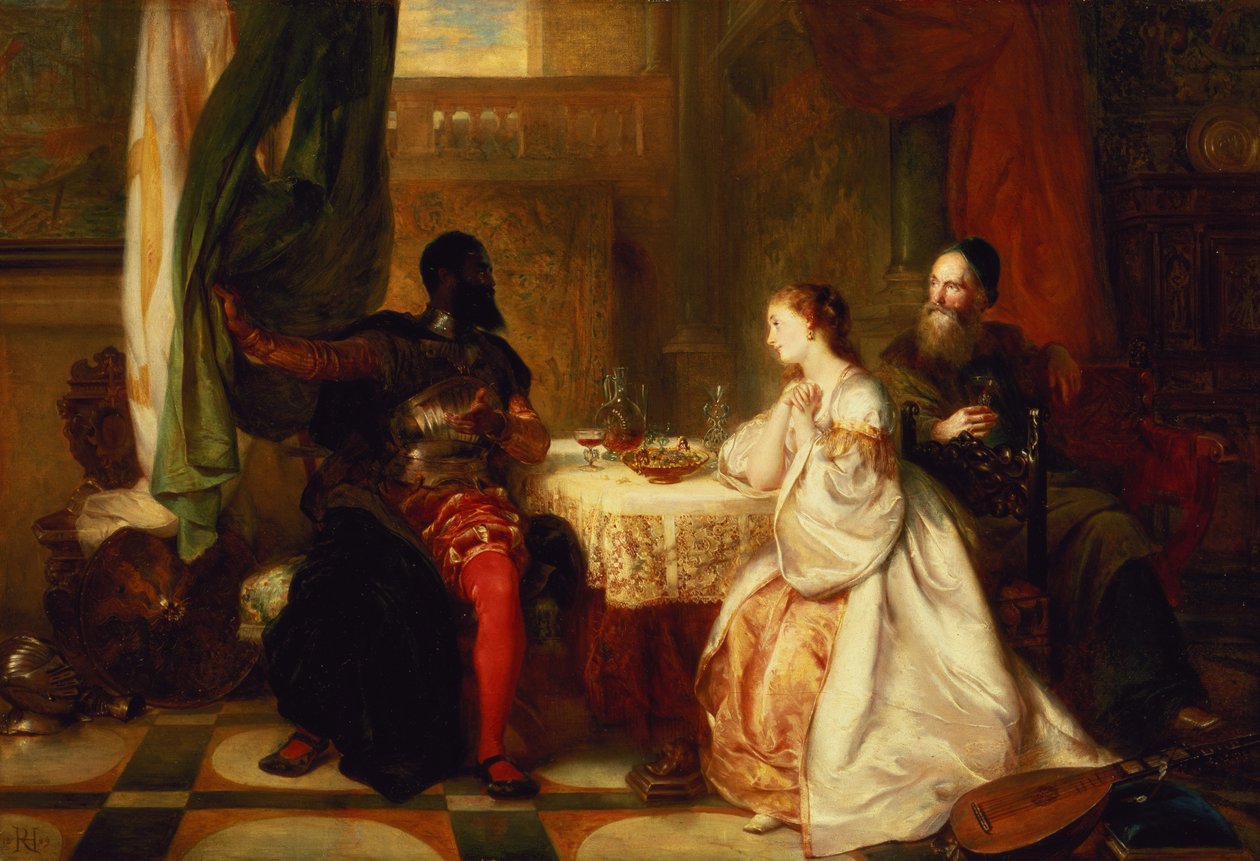 Otelo relacionando suas aventuras a Desdêmona, 1869 de Robert Alexander Hillingford