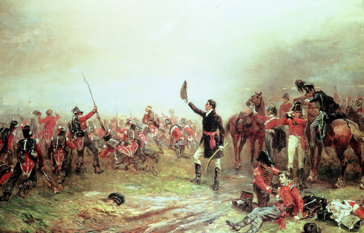 A Batalha de Waterloo, 18 de junho de 1815 de Robert Alexander Hillingford