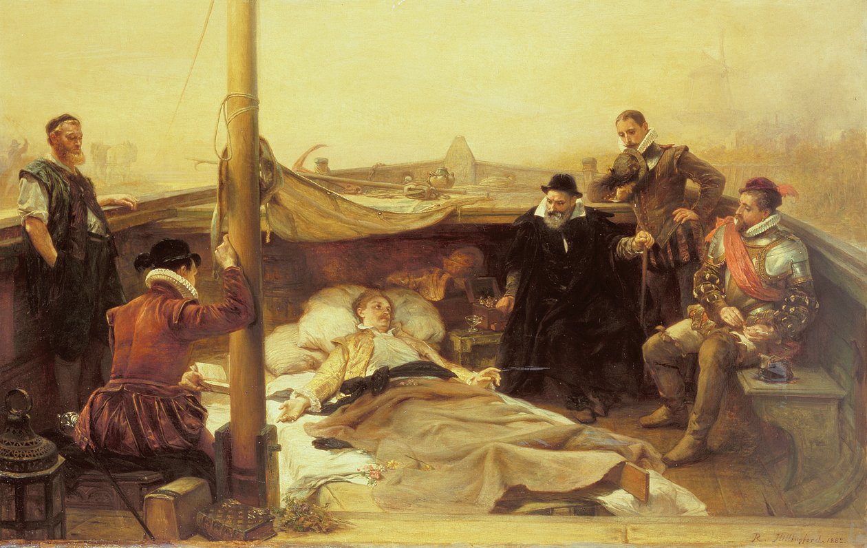 Os últimos dias de Sir Philip Sidney (1554-1586), 1882 de Robert Alexander Hillingford