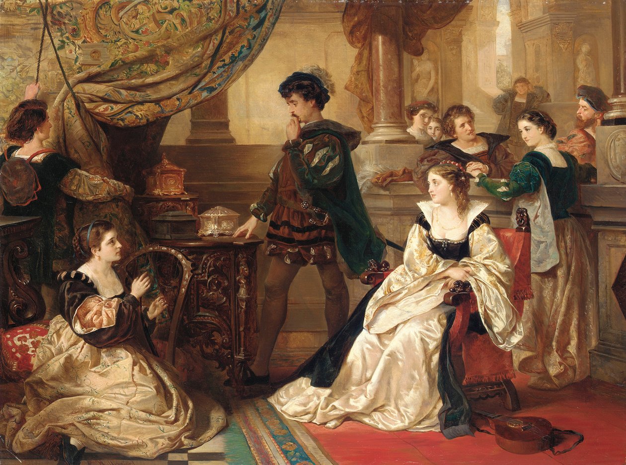 Os Três Caixões, do Mercador de Veneza, Ato III, Cena II de Robert Alexander Hillingford