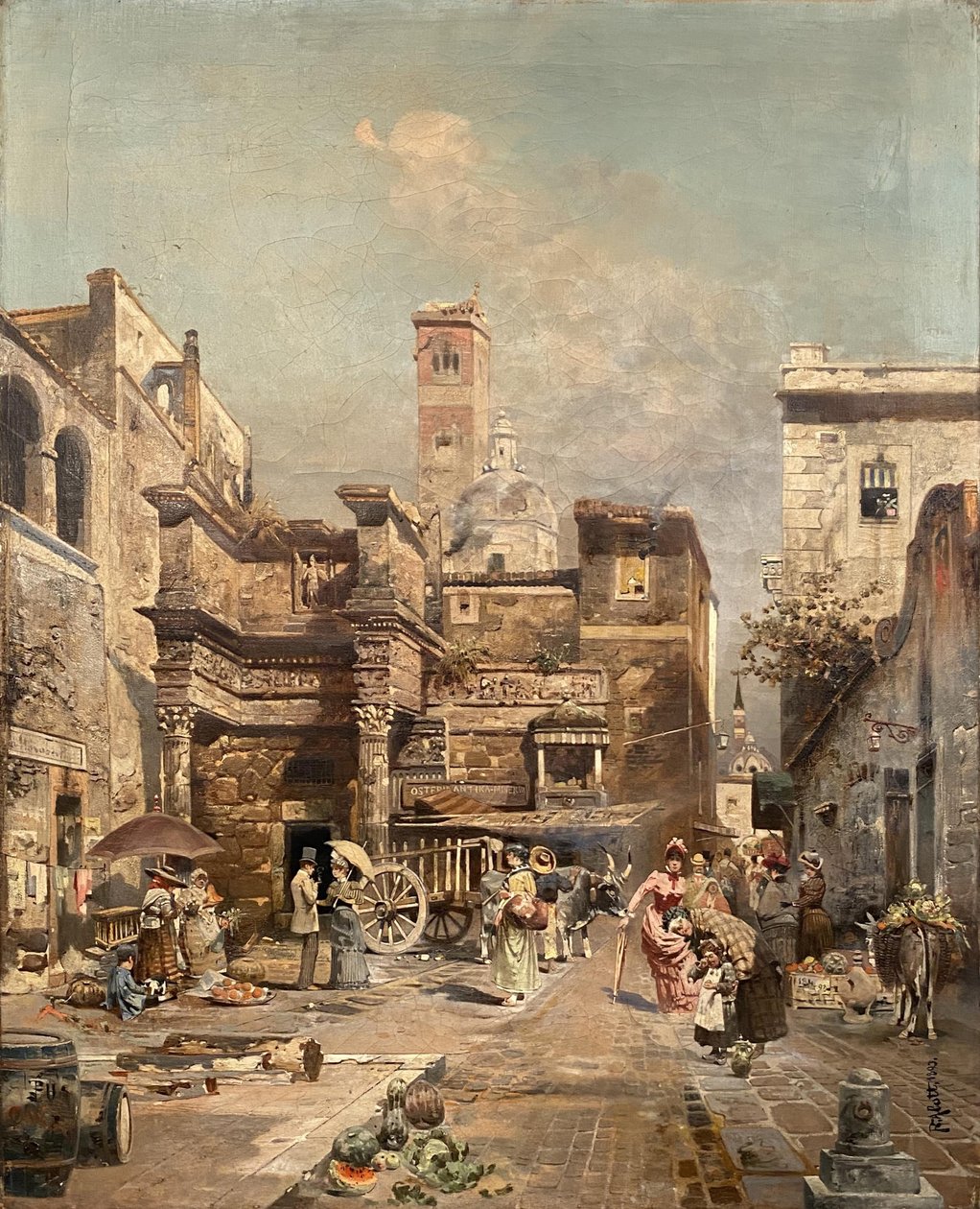 Uma cena de rua romana de Robert Alott