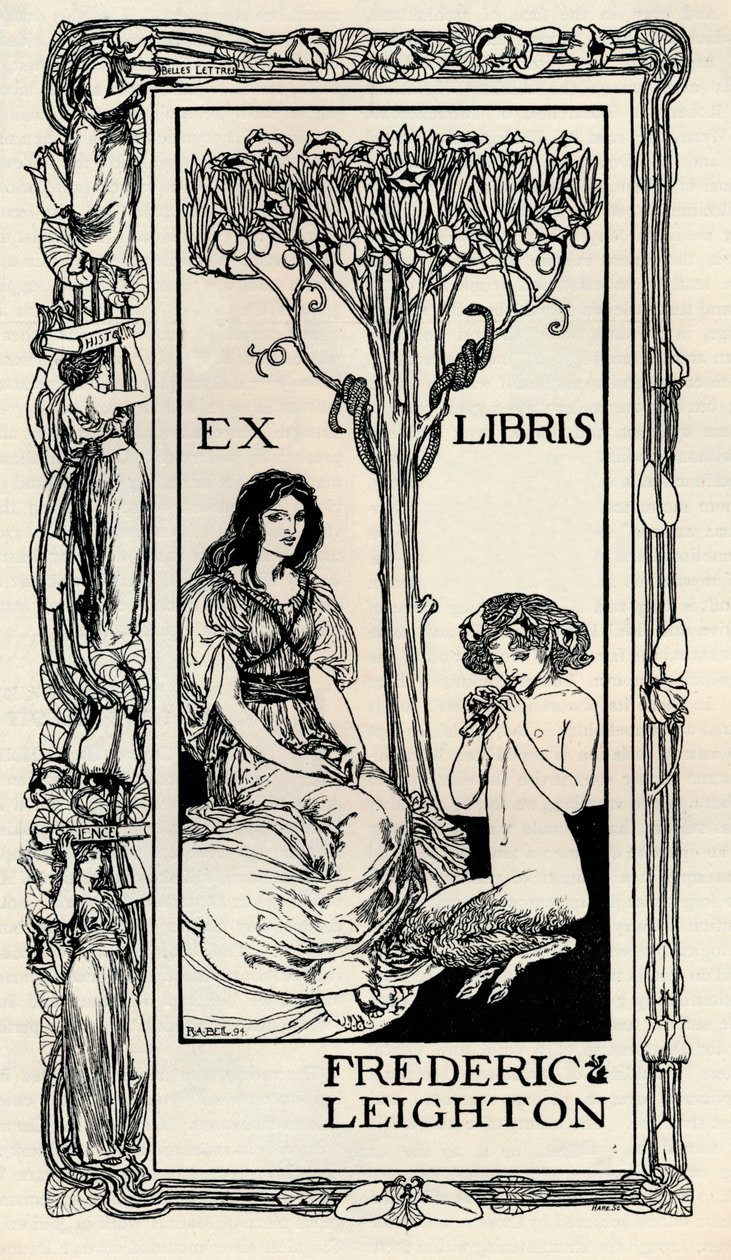 A Bookplate, 1894, 1894 de Robert Anning Bell