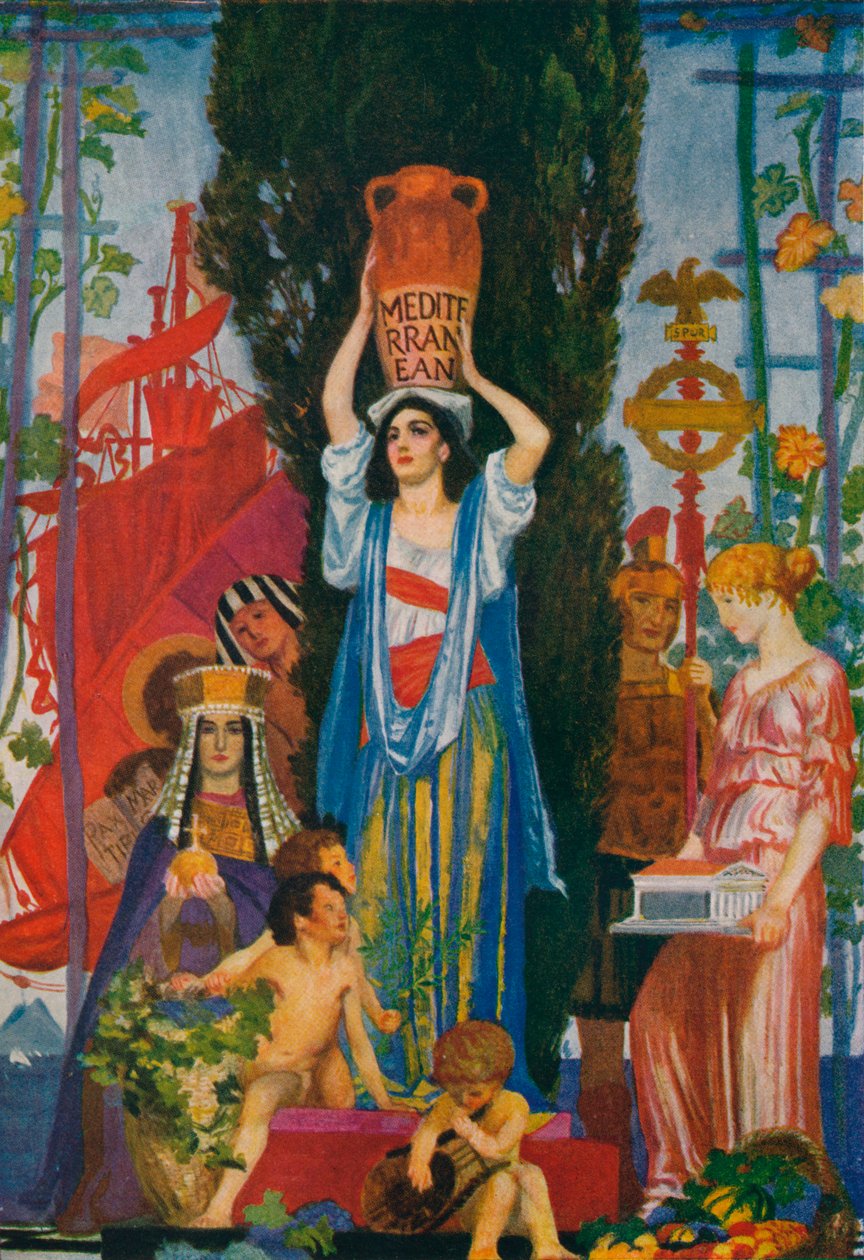Esboço dos sete mares, c1922, 1923 de Robert Anning Bell