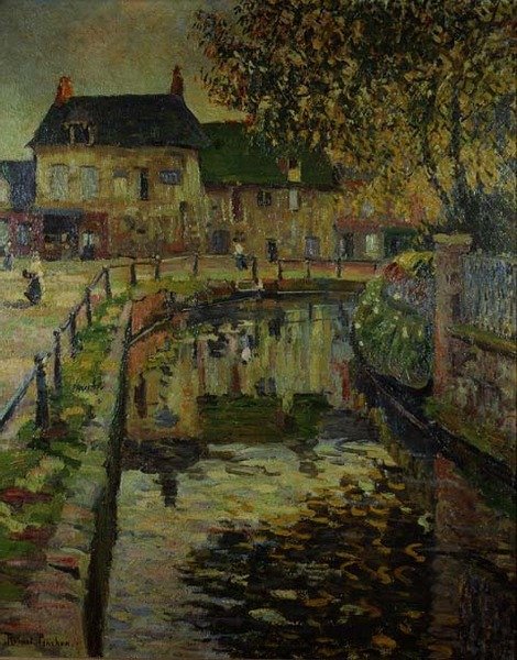 Canal através de uma Aldeia de Robert Antoine Pinchon