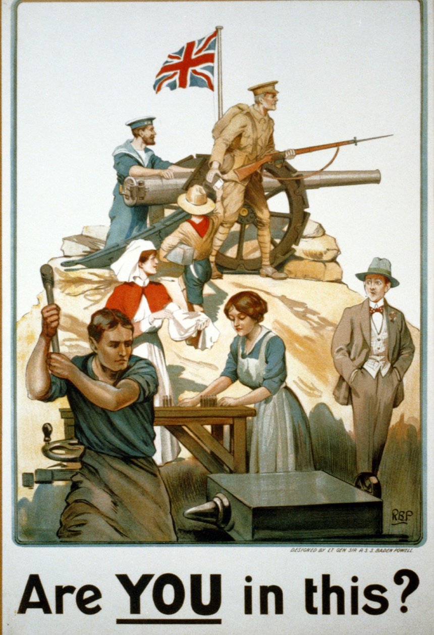 Britânico, Cartaz da Primeira Guerra Mundial de Robert Baden Powell