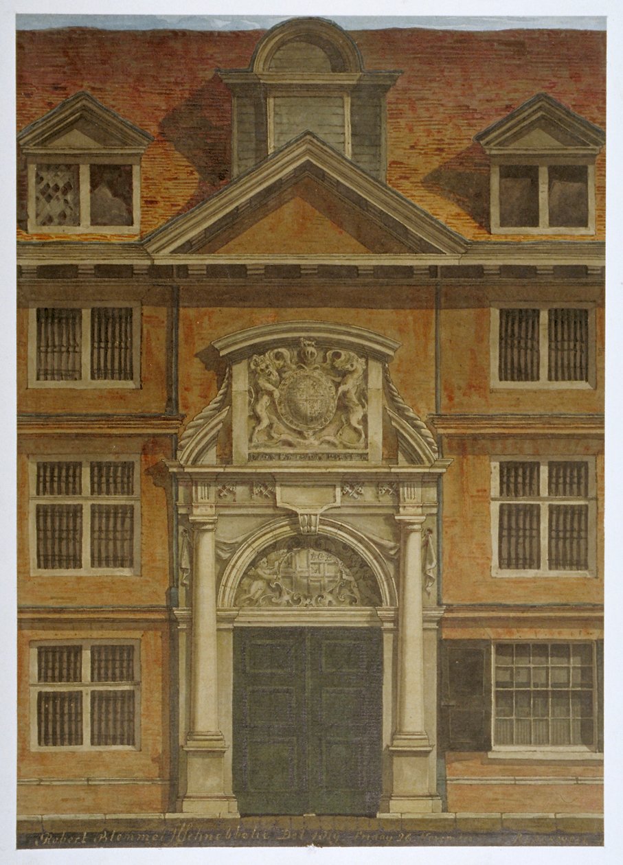 Blackwell Hall, Cidade de Londres, 1819 de Robert Blemmell Schnebbelie