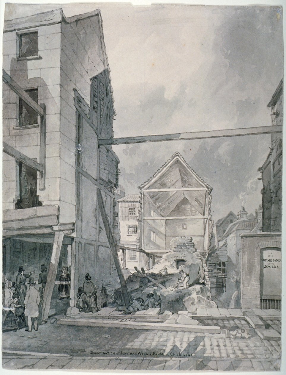 Chick Lane, Cidade de Londres, 1825 de Robert Blemmell Schnebbelie