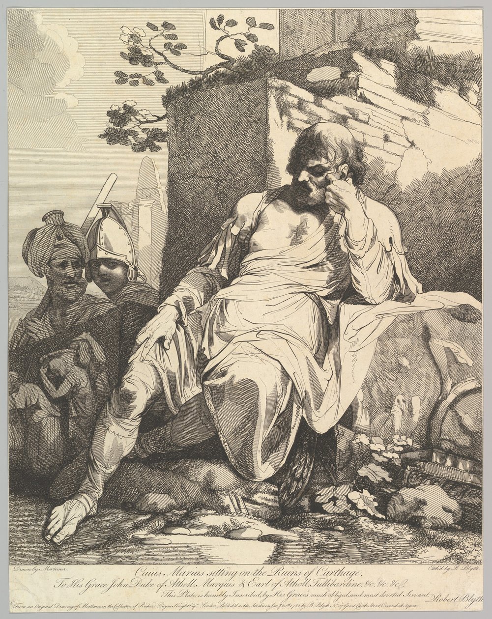 Caius Marius nas ruínas de Cartago, 20 de janeiro de 1782. de Robert Blyth