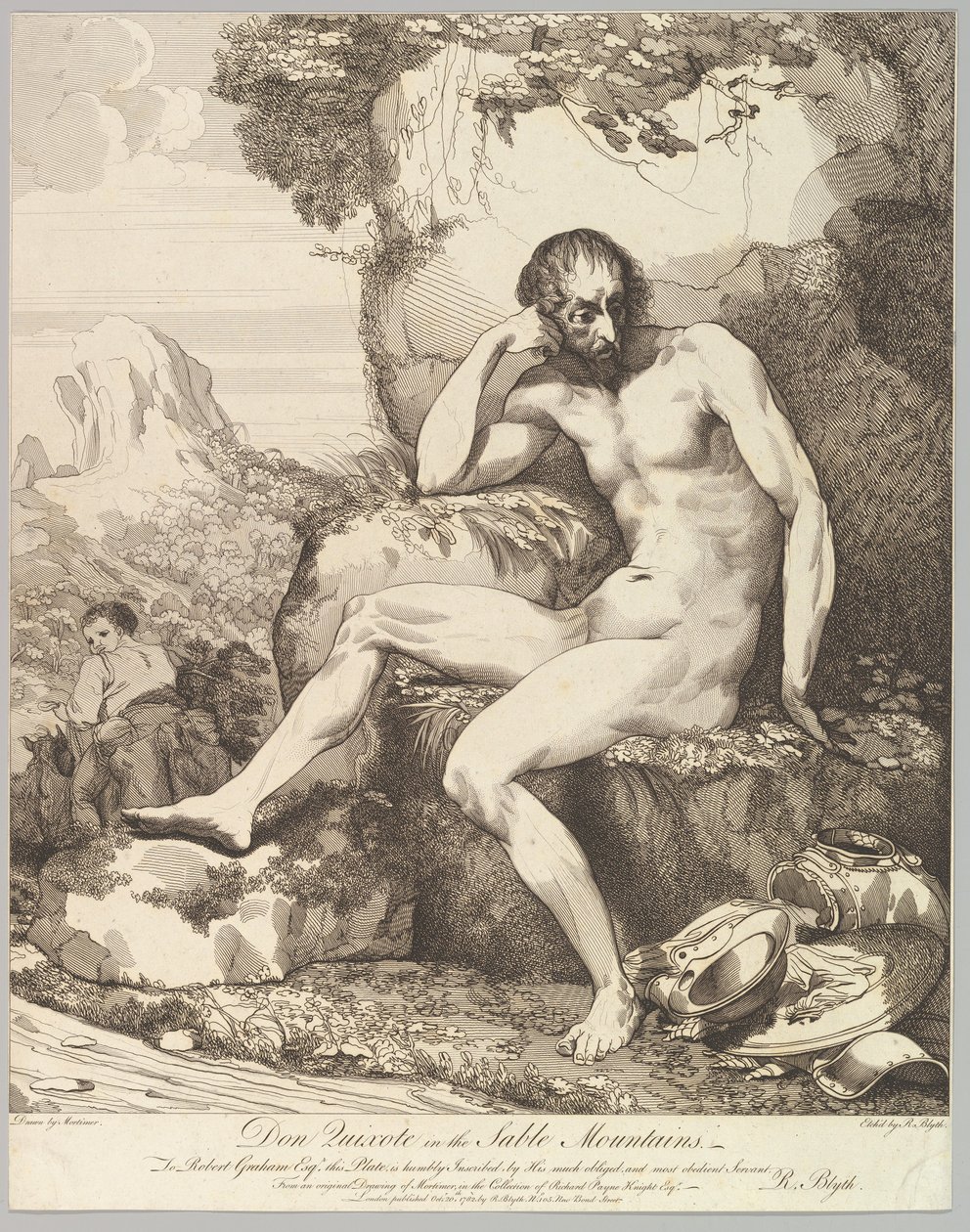 Dom Quixote nas montanhas de Sable, 20 de outubro de 1782. de Robert Blyth