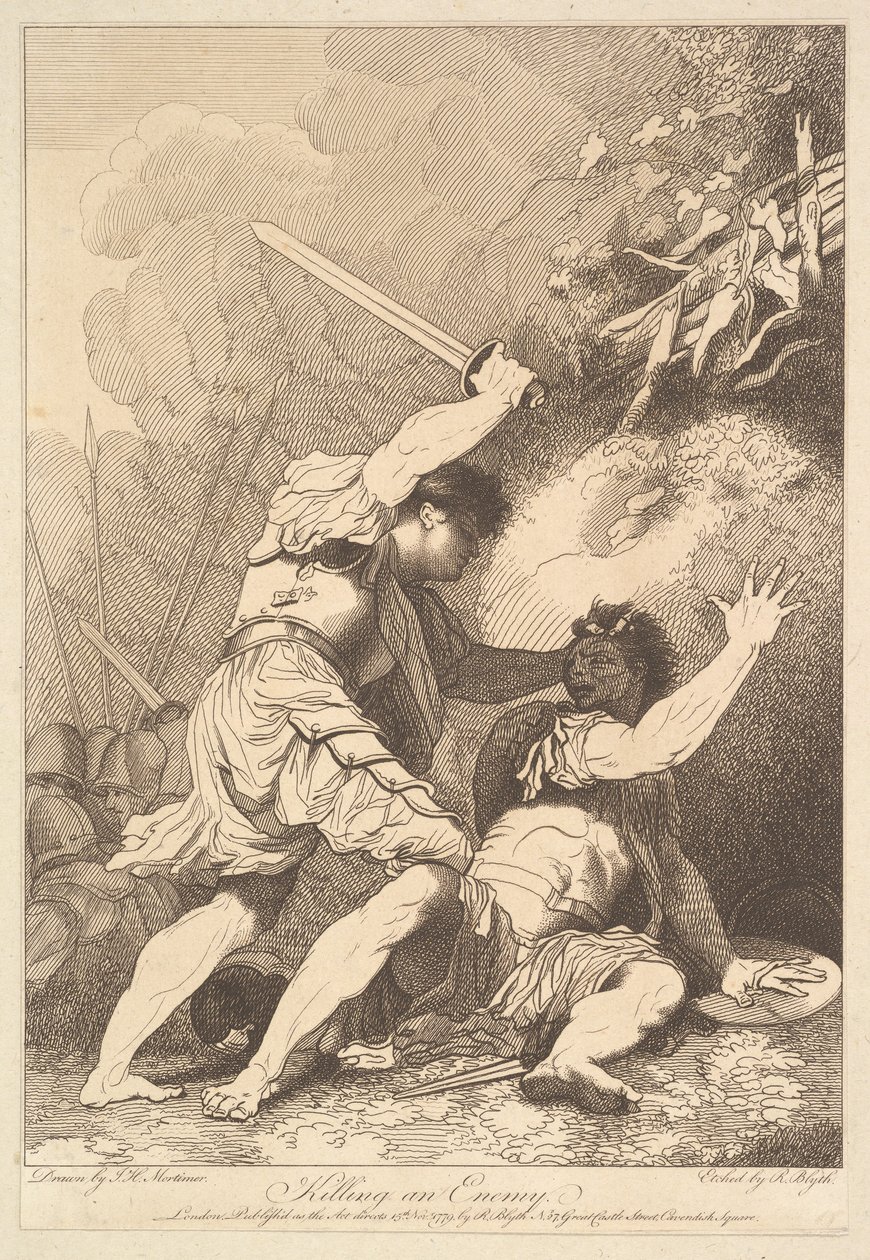 Matando um inimigo, 15 de novembro de 1779. de Robert Blyth