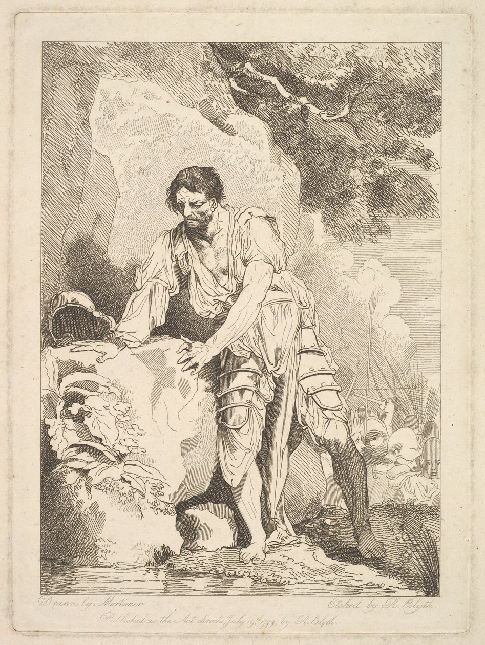 Retirando-se Ferido da Batalha, 19 de julho de 1779. de Robert Blyth